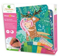 STICK'N FUN - GRAND MODÈLE 5 MOSAÏQUES - PRINCESSES DES BOIS